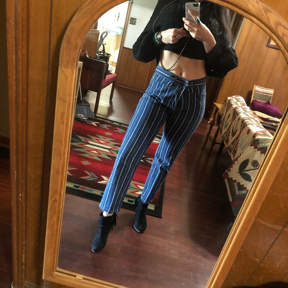 Super cute C&C enterprises pinstripe jeans!